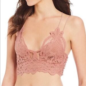 Free People Dusty Rose Lace Bralette